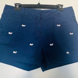 Vineyard Vines Pink and navy whale shorts